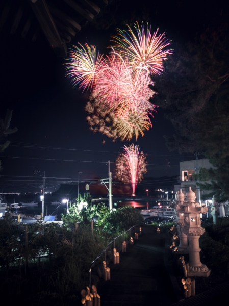 連夜の花火IN天津小湊