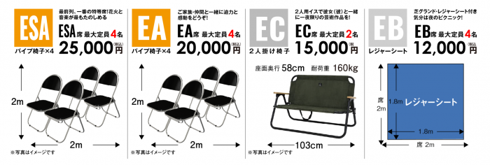 ESA席 / EA席 / EB席 / EC席 をイープラスにて販売
